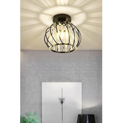 Stropní svítidlo BELLA 1xE27/40W/230V pr. 20 cm černá