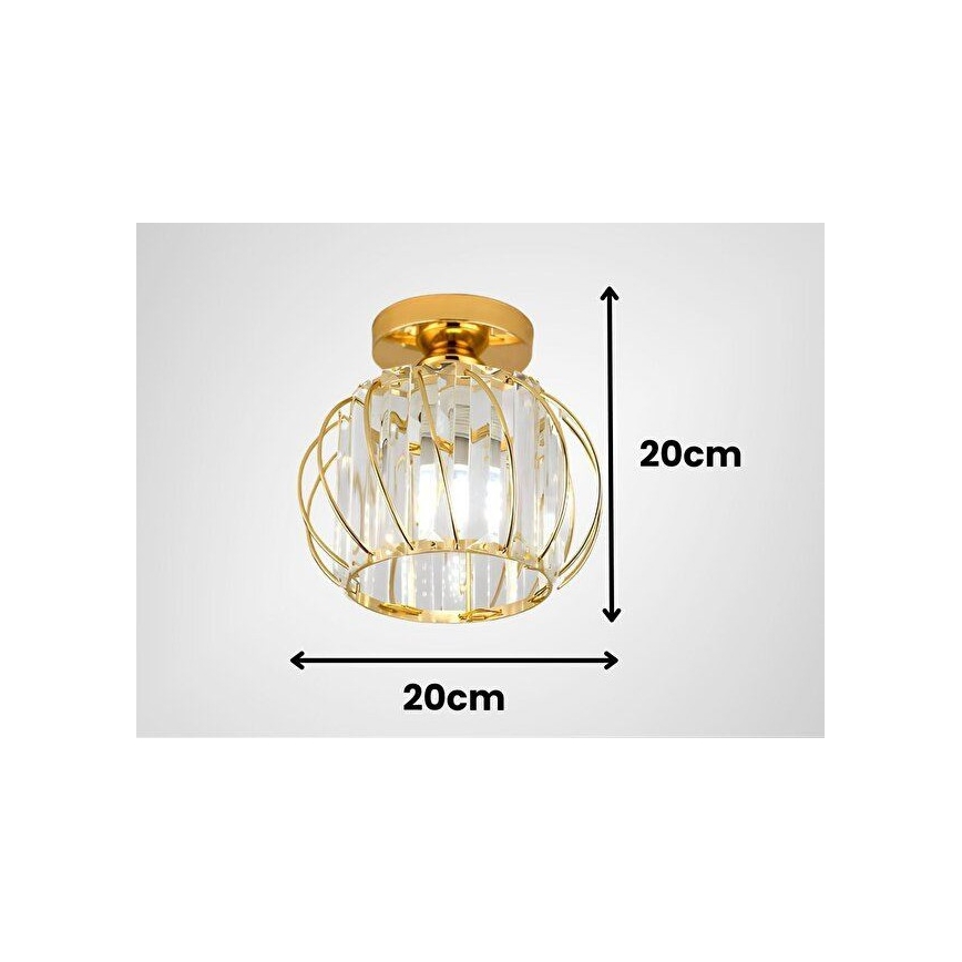 Stropní svítidlo BELLA 1xE27/40W/230V pr. 20 cm zlatá