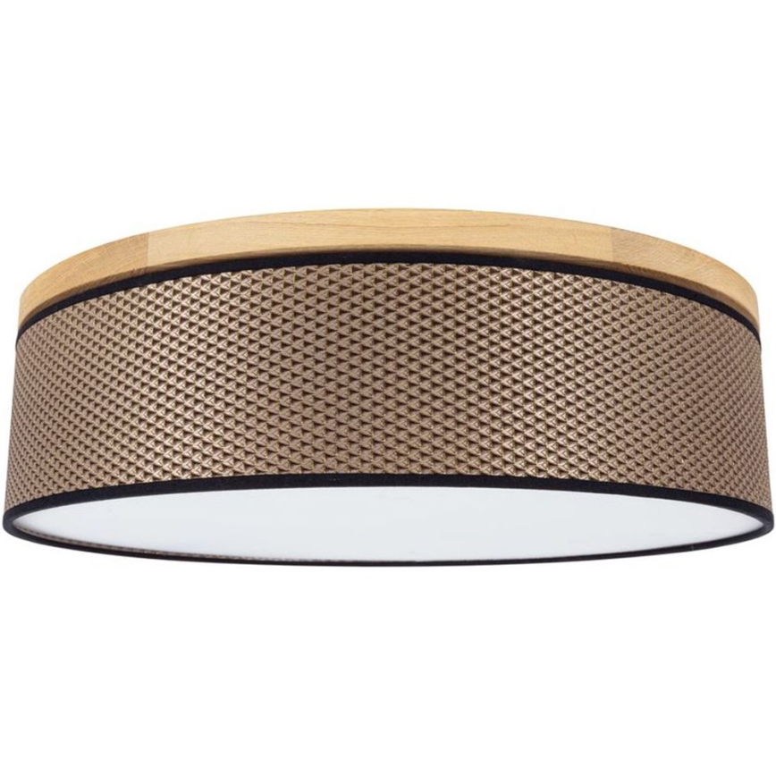 Stropní svítidlo BENITA 4xE27/25W/230V pr. 58 cm hnědá/dub