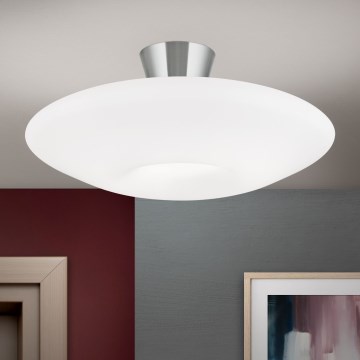 Stropní svítidlo BLANC 2xE27/60W/230V pr. 49 cm matný chrom