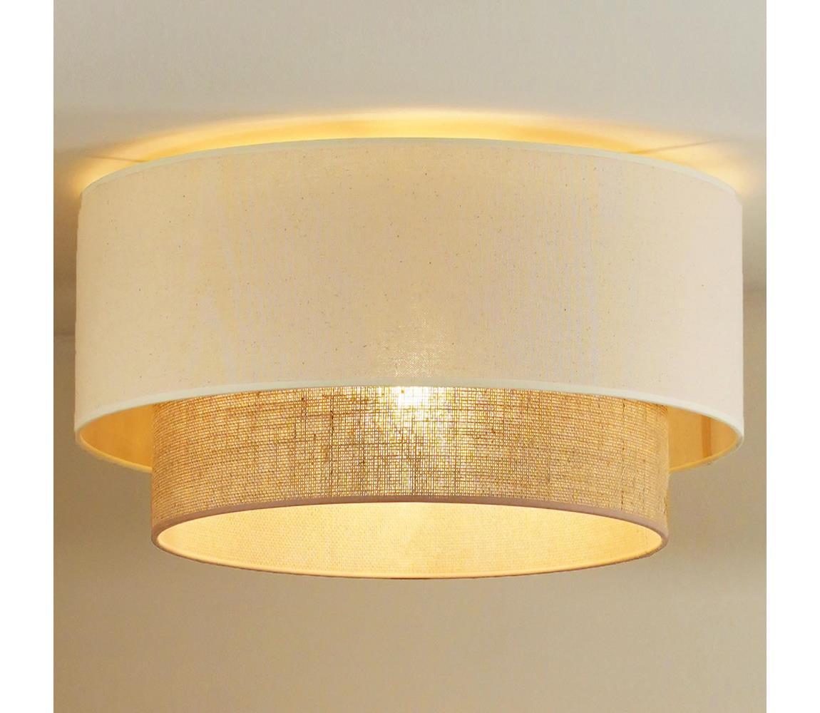 Duolla Stropní svítidlo BOHO 1xE27/15W/230V pr. 45 cm béžová/hnědá DU89644