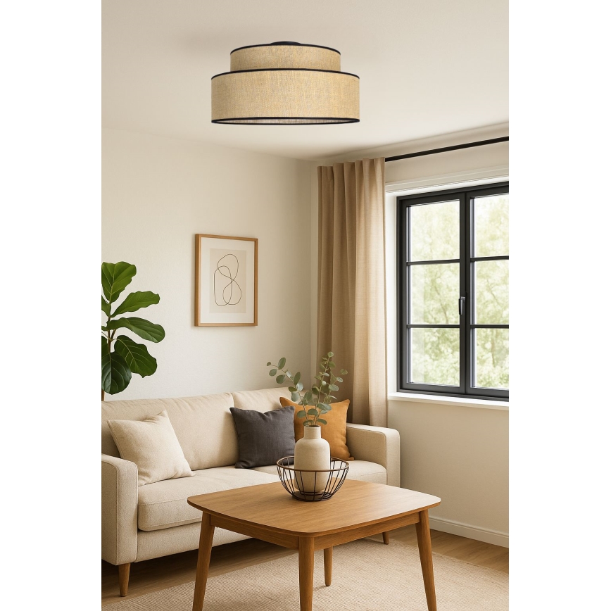 Stropní svítidlo BOHO 1xE27/60W/230V béžová