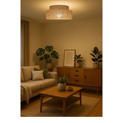 Stropní svítidlo BOHO 1xE27/60W/230V béžová