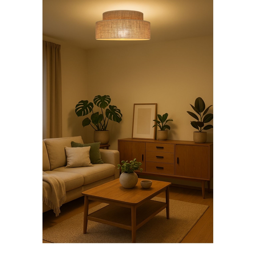 Stropní svítidlo BOHO 1xE27/60W/230V béžová