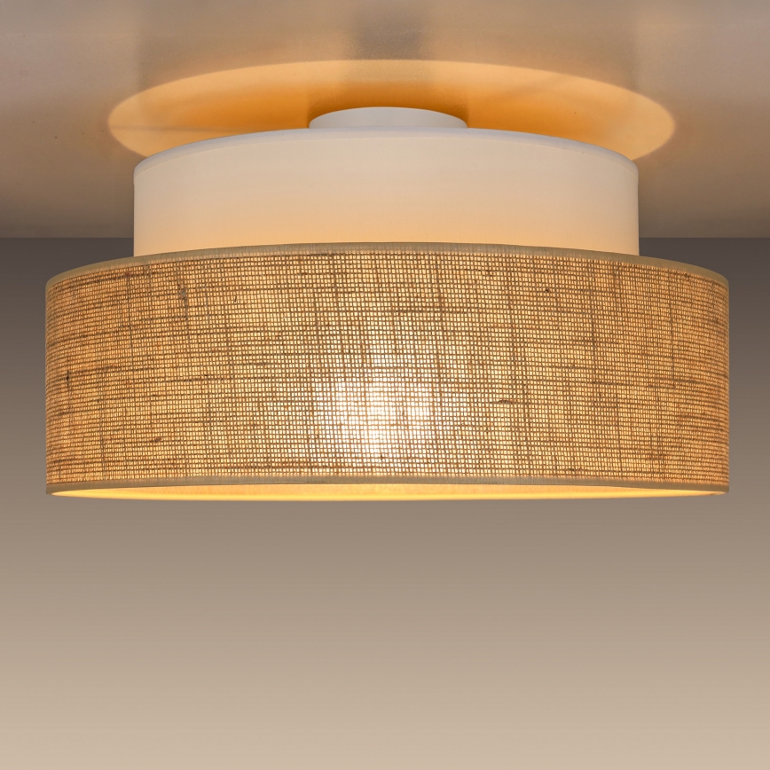 Stropní svítidlo BOHO 1xE27/60W/230V bílá/béžová