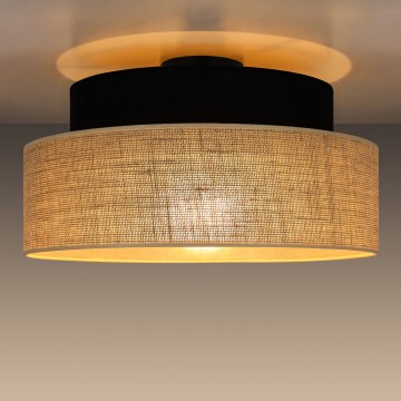 Stropní svítidlo BOHO 1xE27/60W/230V černá/béžová