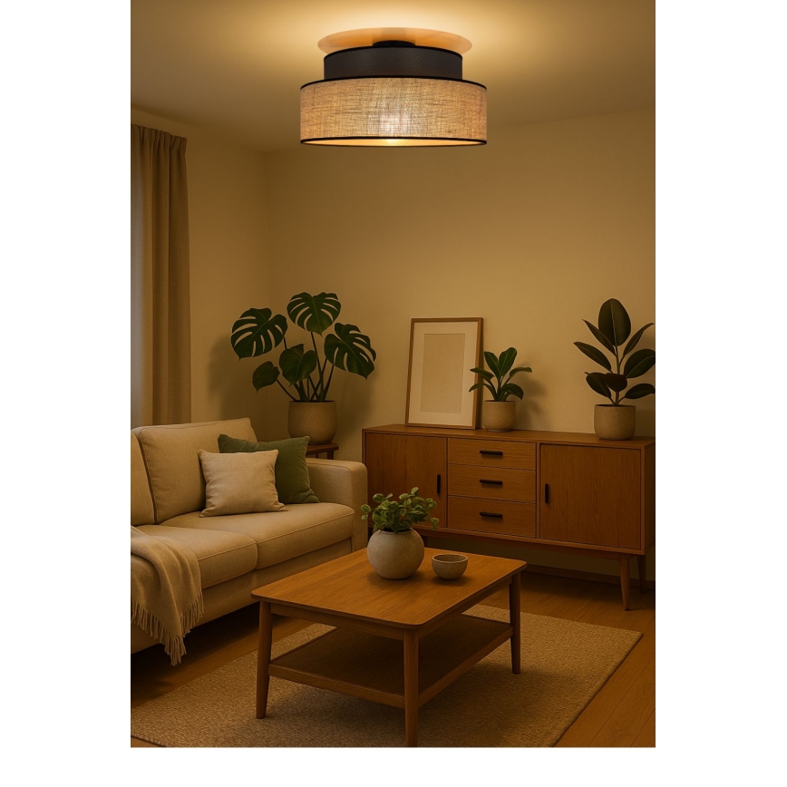 Stropní svítidlo BOHO 1xE27/60W/230V hnědá/béžová
