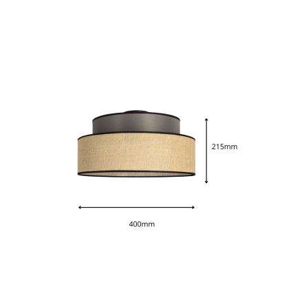 Stropní svítidlo BOHO 1xE27/60W/230V hnědá/béžová