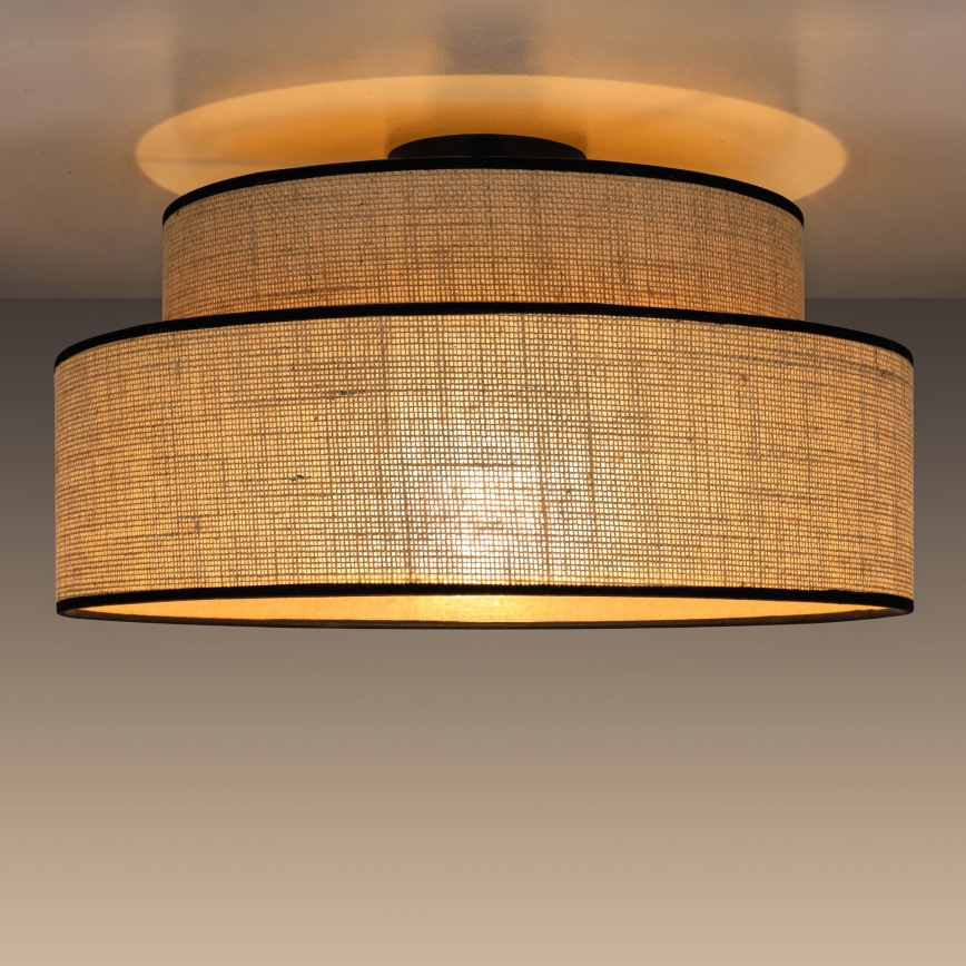 Stropní svítidlo BOHO 1xE27/60W/230V pr. 40 cm béžová