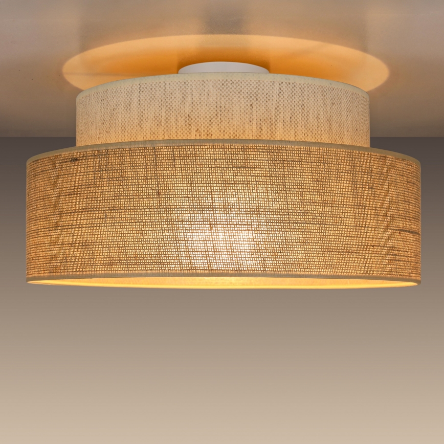 Stropní svítidlo BOHO 1xE27/60W/230V pr. 40 cm krémová/béžová