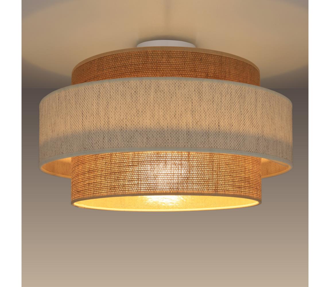 Stropní svítidlo BOHO 1xE27/60W/230V pr. 40 cm krémová/juta H0163 Hnědá,Krémová – Alasans