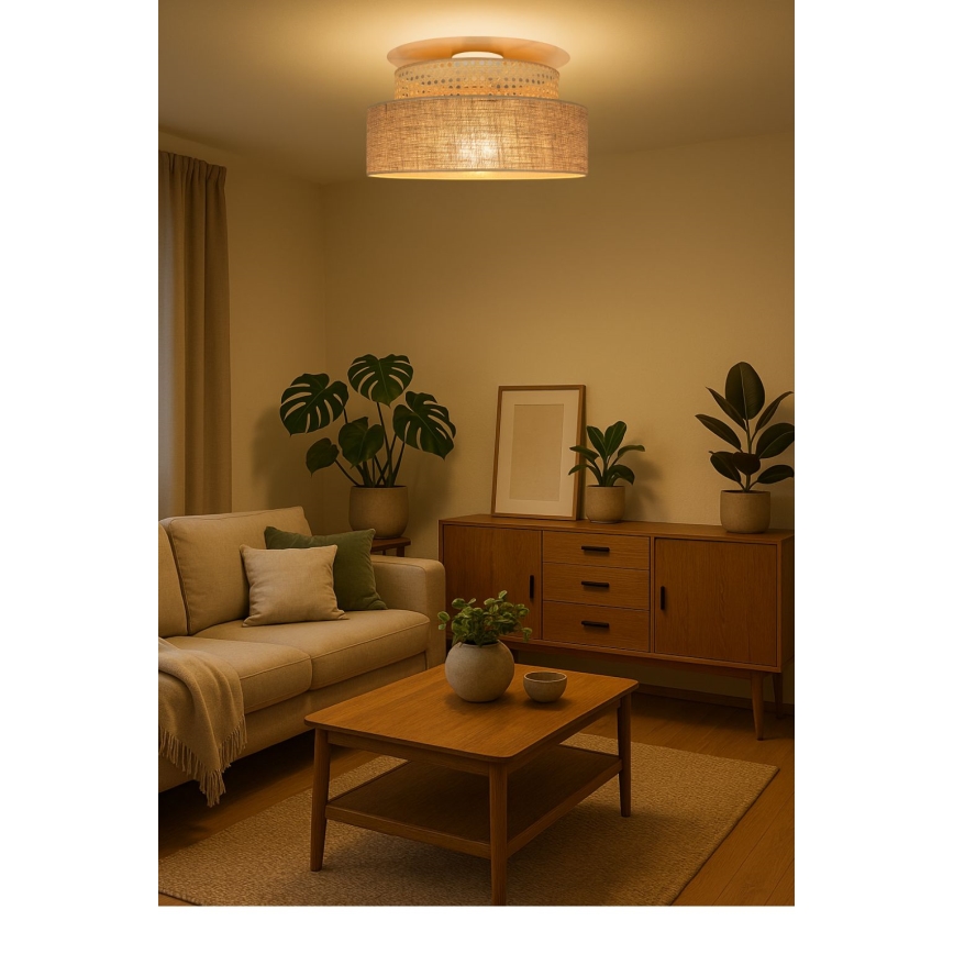 Stropní svítidlo BOHO 1xE27/60W/230V ratan