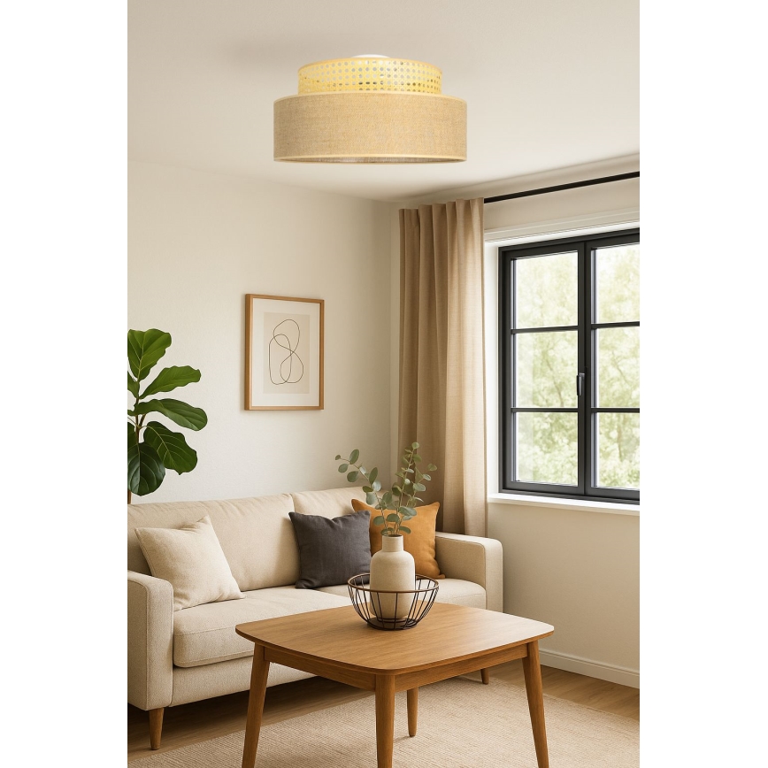 Stropní svítidlo BOHO 1xE27/60W/230V ratan