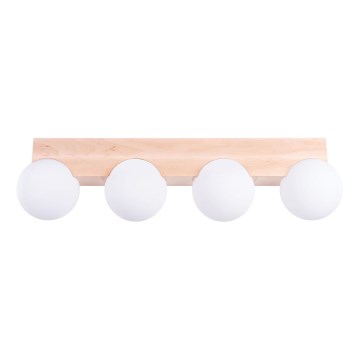 Stropní svítidlo BULBO 4xG9/8W/230V buk/bílá