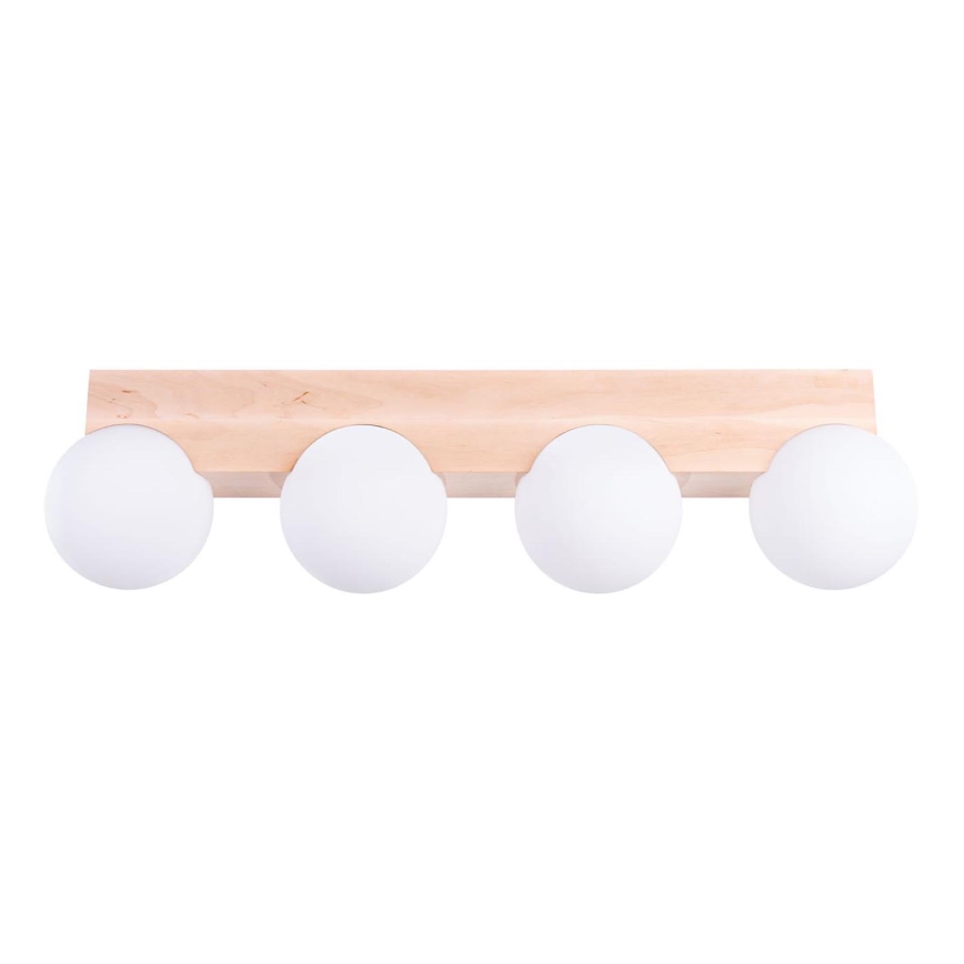 Stropní svítidlo BULBO 4xG9/8W/230V buk/bílá