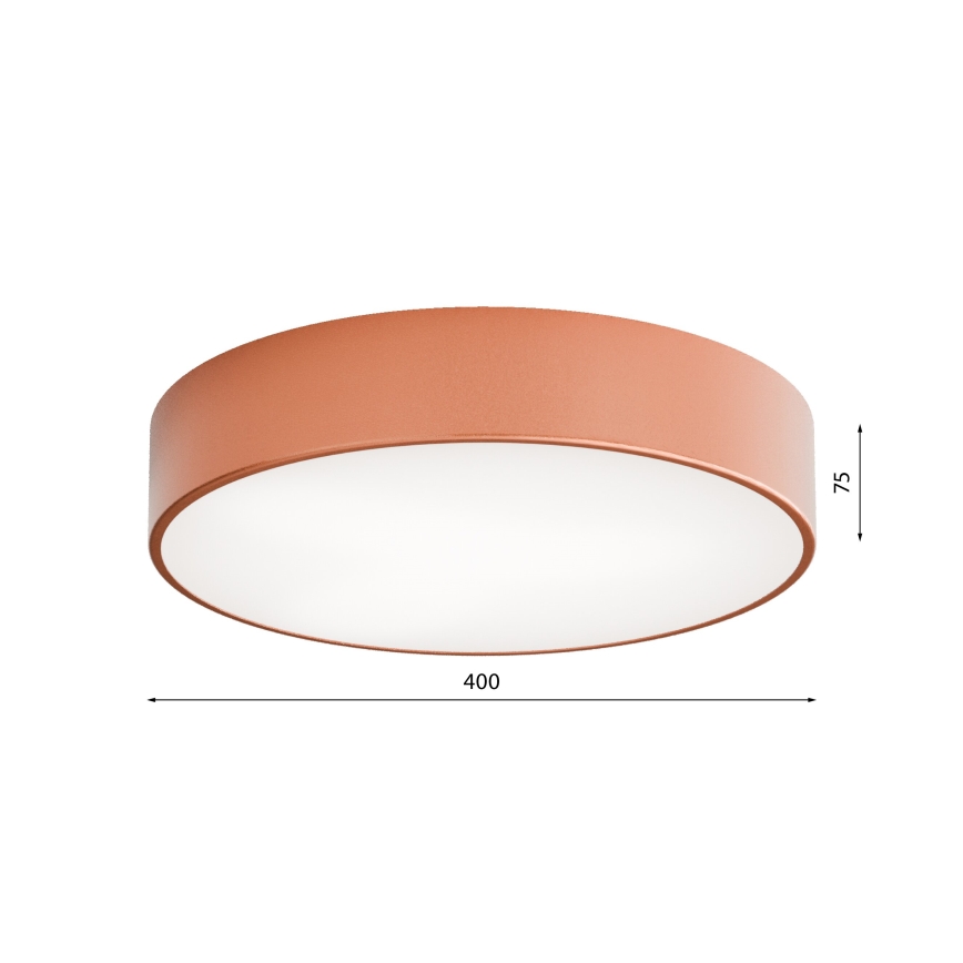 Stropní svítidlo CLEO 3xE27/24W/230V pr. 40 cm měděná