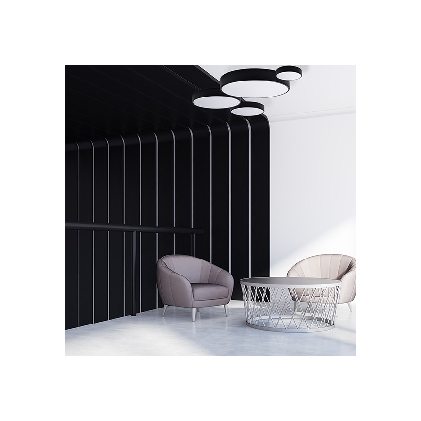 Stropní svítidlo CLEO 5xE27/24W/230V pr. 60 cm černá