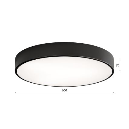Stropní svítidlo CLEO 5xE27/24W/230V pr. 60 cm černá