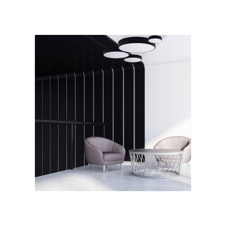 Stropní svítidlo CLEO 6xE27/24W/230V pr. 78 cm černá