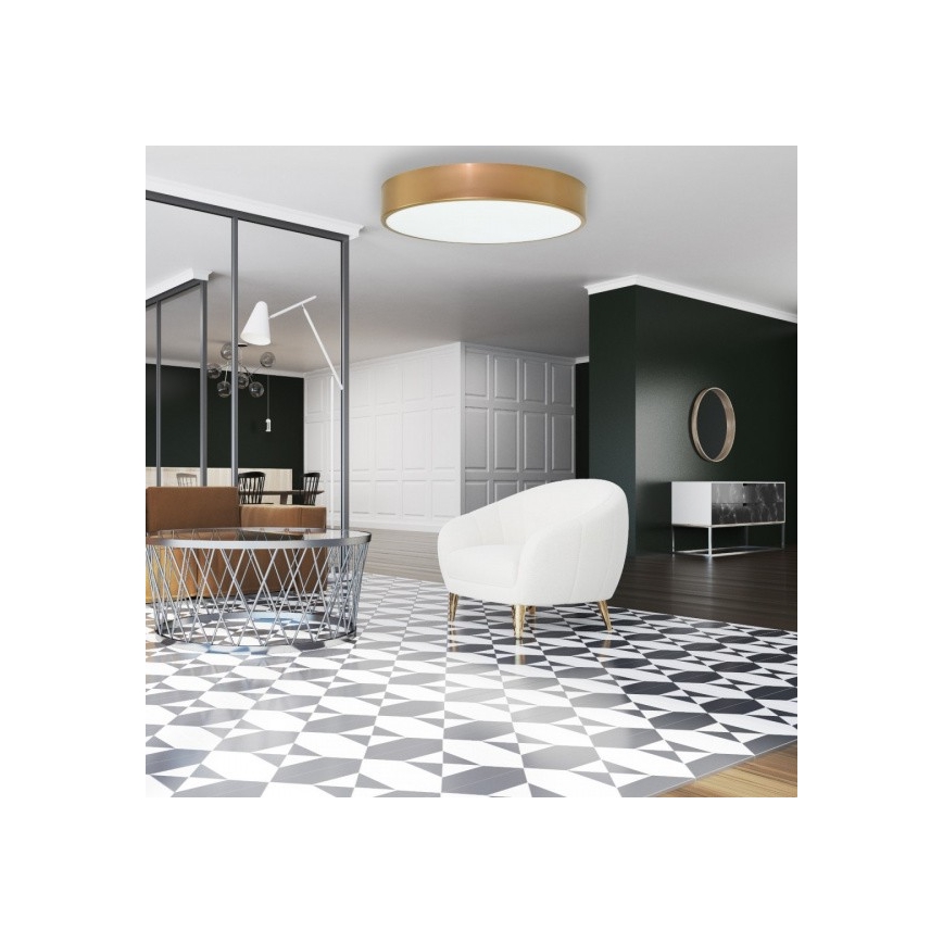 Stropní svítidlo CLEO 6xE27/24W/230V pr. 78 cm zlatá