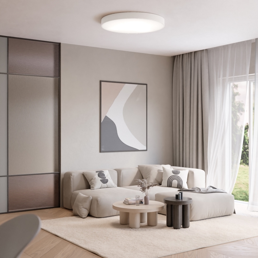 Stropní svítidlo CLEO 6xE27/24W/230V pr. 80 cm bílá