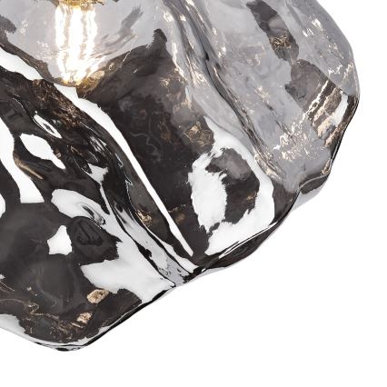 Stropní svítidlo CRISTAL 1xE14/15W/230V mosaz/kouřová černá