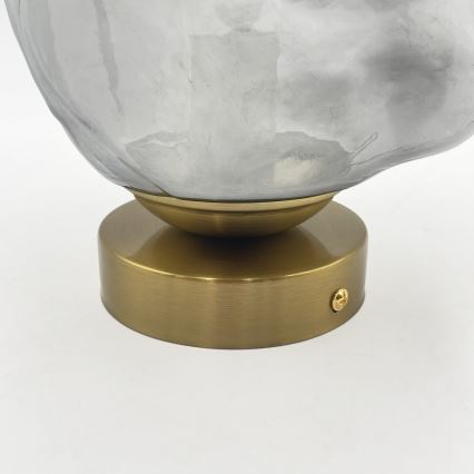 Stropní svítidlo CRISTAL 1xE14/15W/230V mosaz/kouřová černá