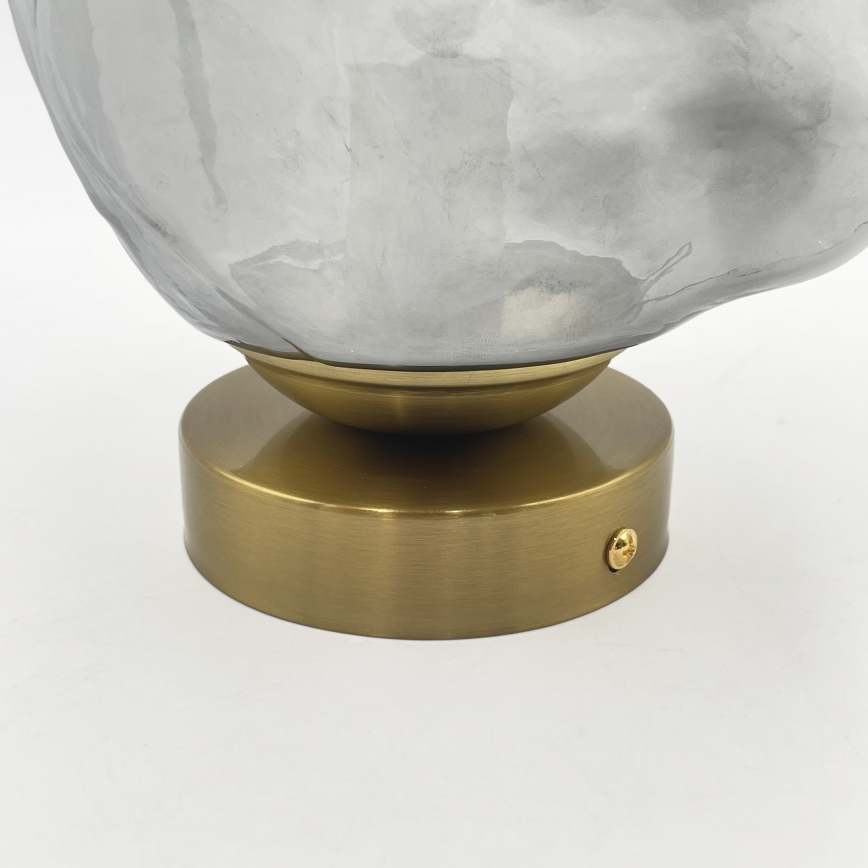 Stropní svítidlo CRISTAL 1xE14/15W/230V mosaz/kouřová černá