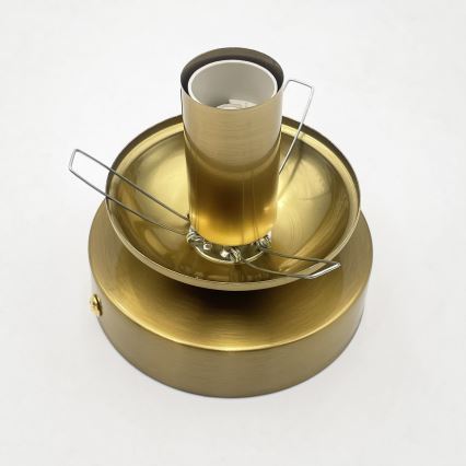 Stropní svítidlo CRISTAL 1xE14/15W/230V mosaz/kouřová černá