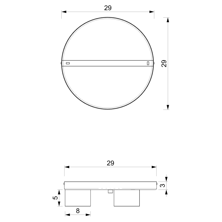 Stropní svítidlo DIXIE 3xGX53/11W/230V modrá
