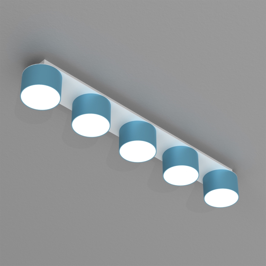 Stropní svítidlo DIXIE 5xGX53/11W/230V modrá