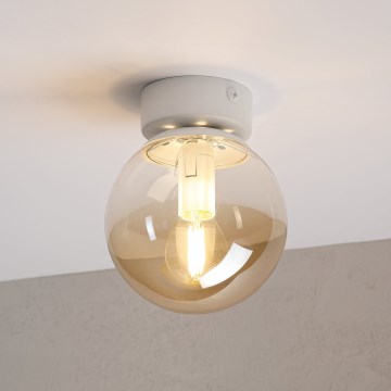 Stropní svítidlo ELIAS 1xE14/5W/230V pr. 13 cm bílá/kouřová béžová