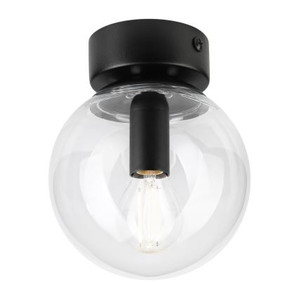 Stropní svítidlo ELIAS 1xE14/5W/230V pr. 13 cm černá/čirá