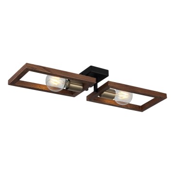 Stropní svítidlo ERA 2xE27/40W/230V hnědá