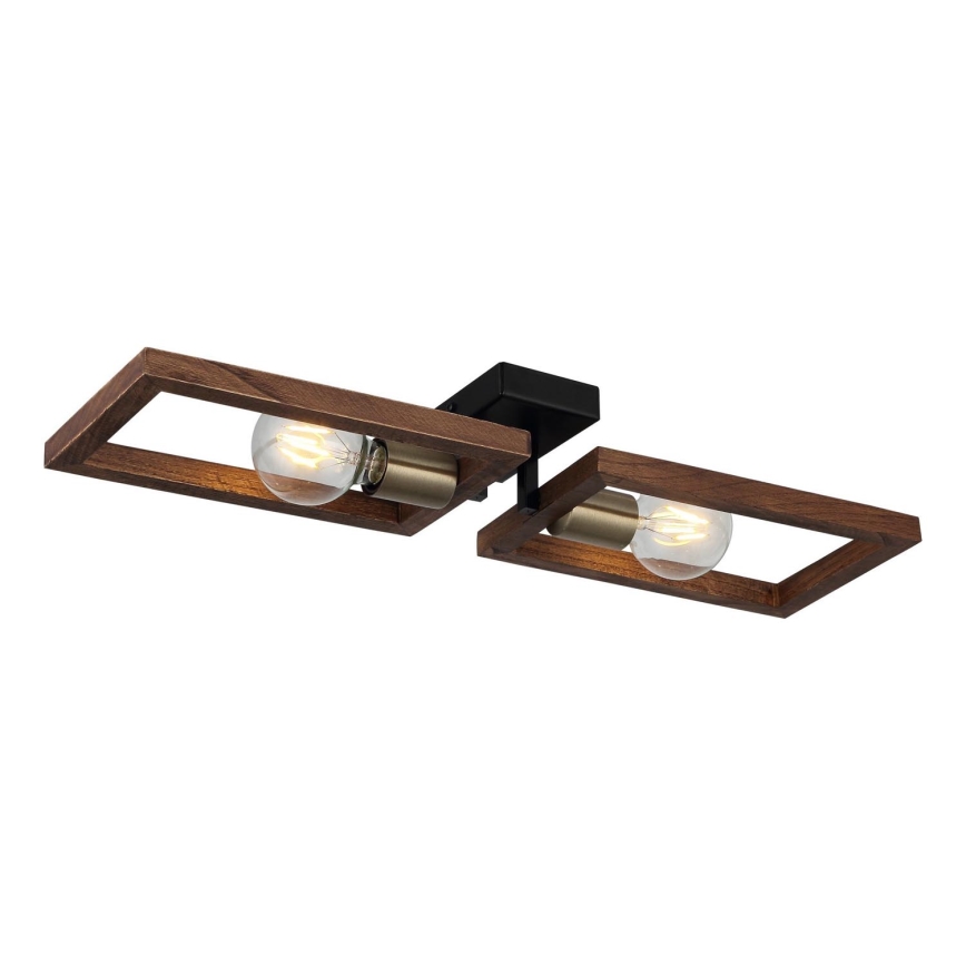 Stropní svítidlo ERA 2xE27/40W/230V hnědá