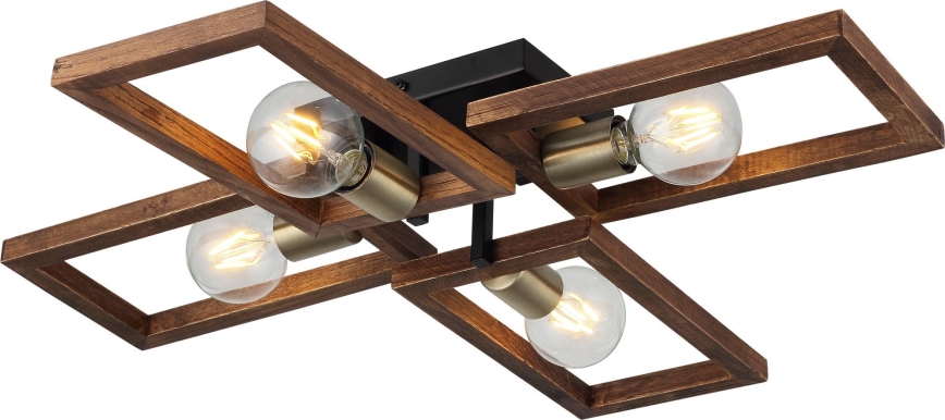 Stropní svítidlo ERA 4xE27/40W/230V hnědá