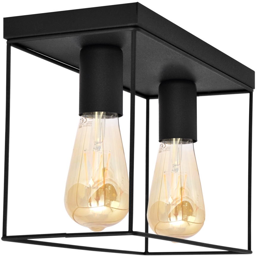 Stropní svítidlo FINN 2xE27/15W/230V černá