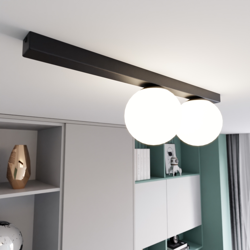 Stropní svítidlo FIT 2xE14/10W/230V černá/bílá