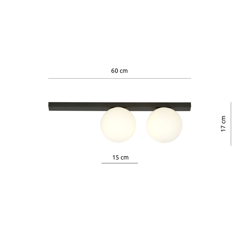 Stropní svítidlo FIT 2xE14/10W/230V černá/bílá