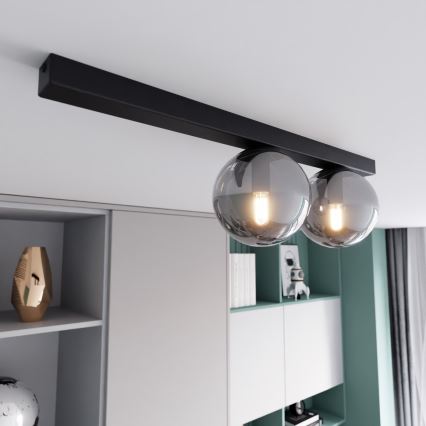 Stropní svítidlo FIT 2xE14/10W/230V černá/šedá