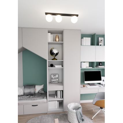 Stropní svítidlo FIT 3xE14/10W/230V černá/bílá