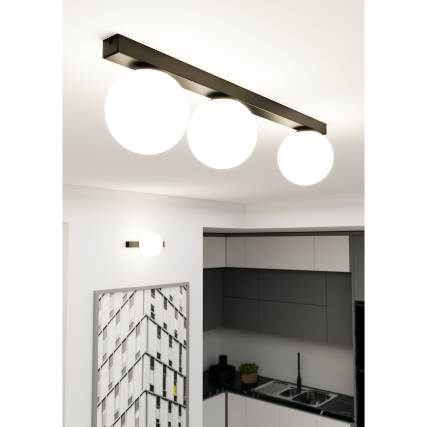 Stropní svítidlo FIT 3xE14/10W/230V černá/bílá