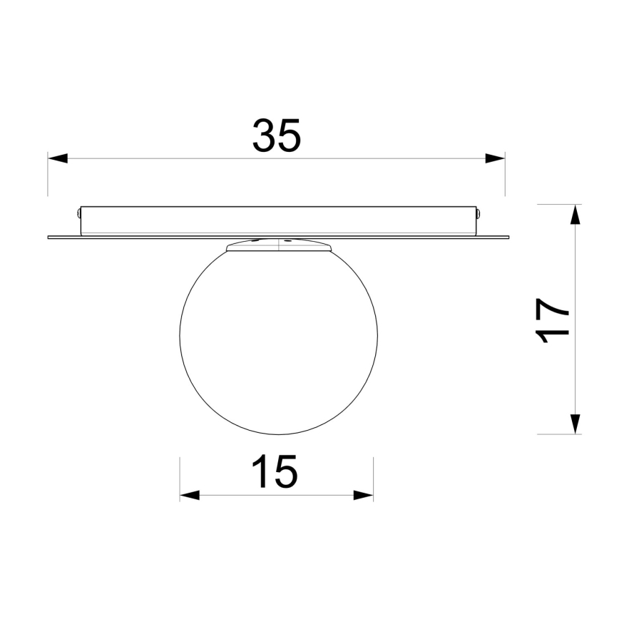 Stropní svítidlo FLAT 1xE27/15W/230V 55x60 cm hnědá