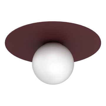 Stropní svítidlo FLAT 1xE27/15W/230V pr. 35 cm burgundy