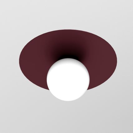 Stropní svítidlo FLAT 1xE27/15W/230V pr. 35 cm burgundy