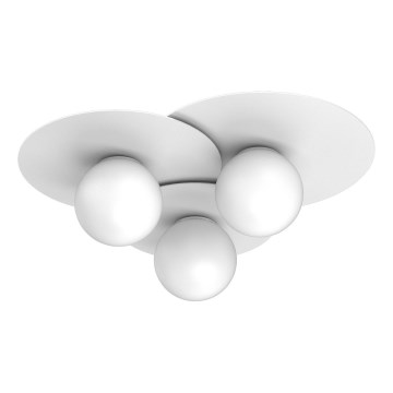 Stropní svítidlo FLAT 3xE27/15W/230V 55x60 cm bílá