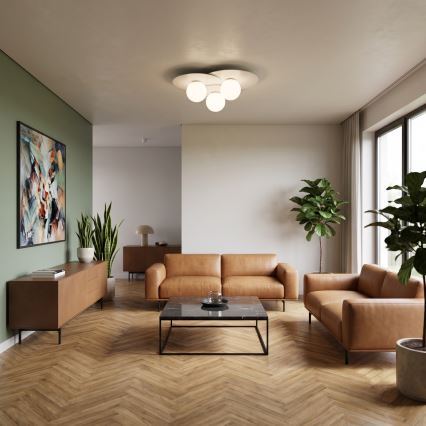 Stropní svítidlo FLAT 3xE27/15W/230V 55x60 cm bílá