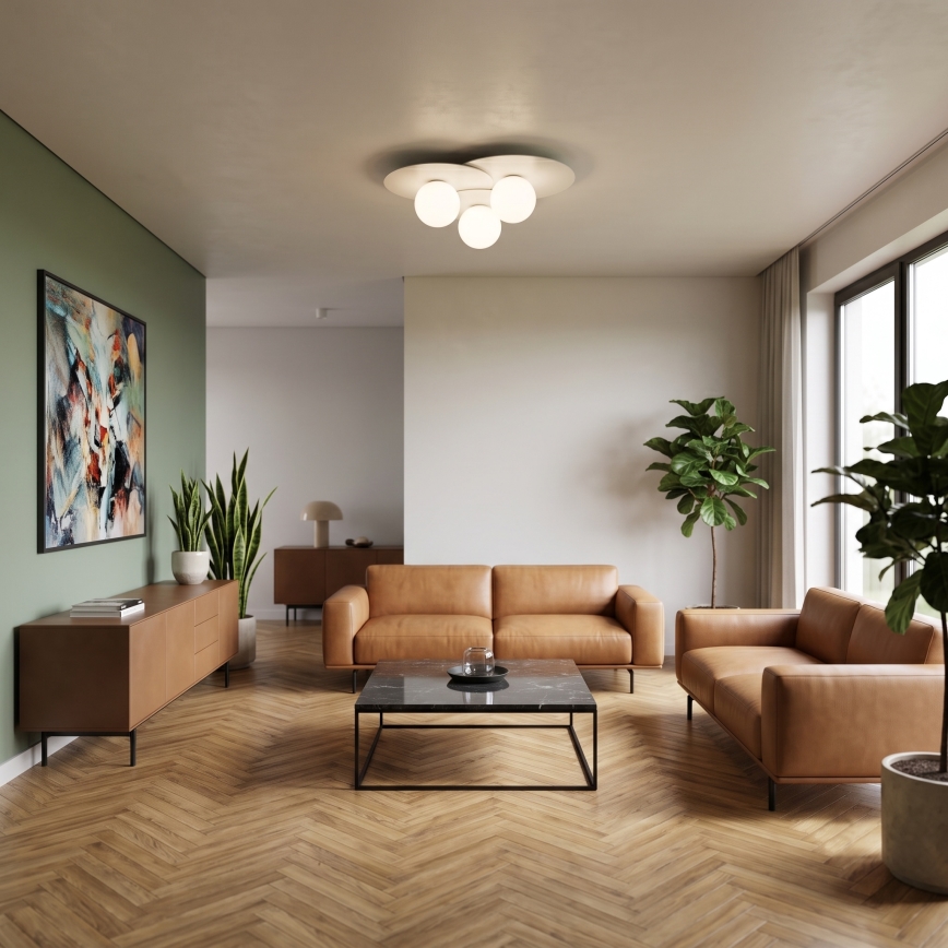 Stropní svítidlo FLAT 3xE27/15W/230V 55x60 cm bílá