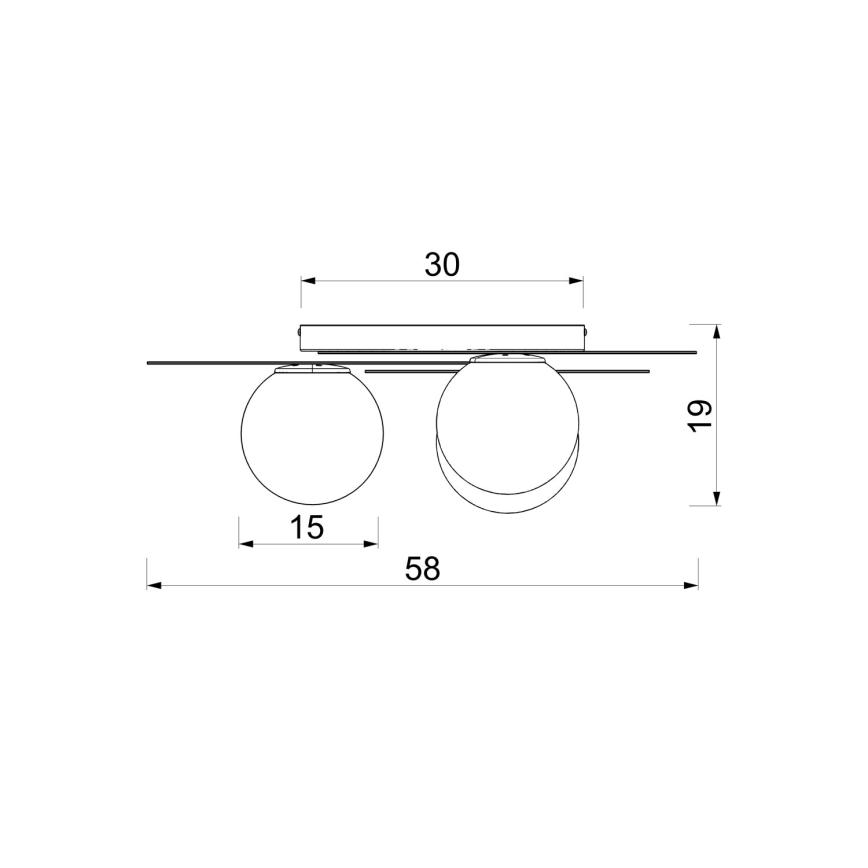 Stropní svítidlo FLAT 3xE27/15W/230V 55x60 cm černá