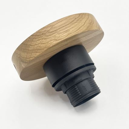 Stropní svítidlo FLO WOOD 1xE27/15W/230V dub/čirá pr. 22 cm